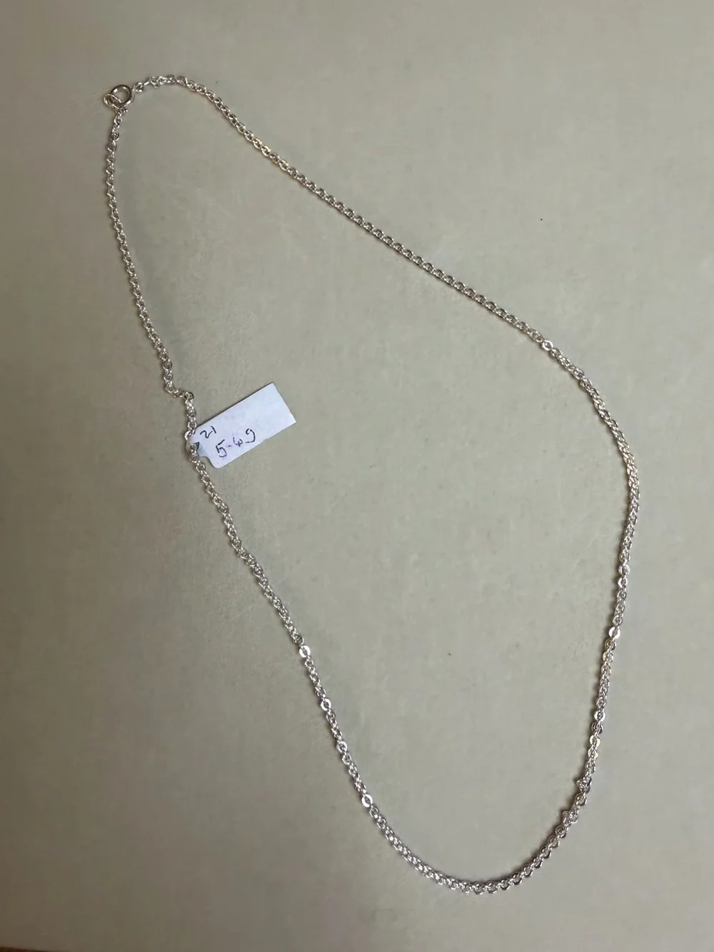 925 Sterling Silver 19” Delicate Rope Chain Necklace